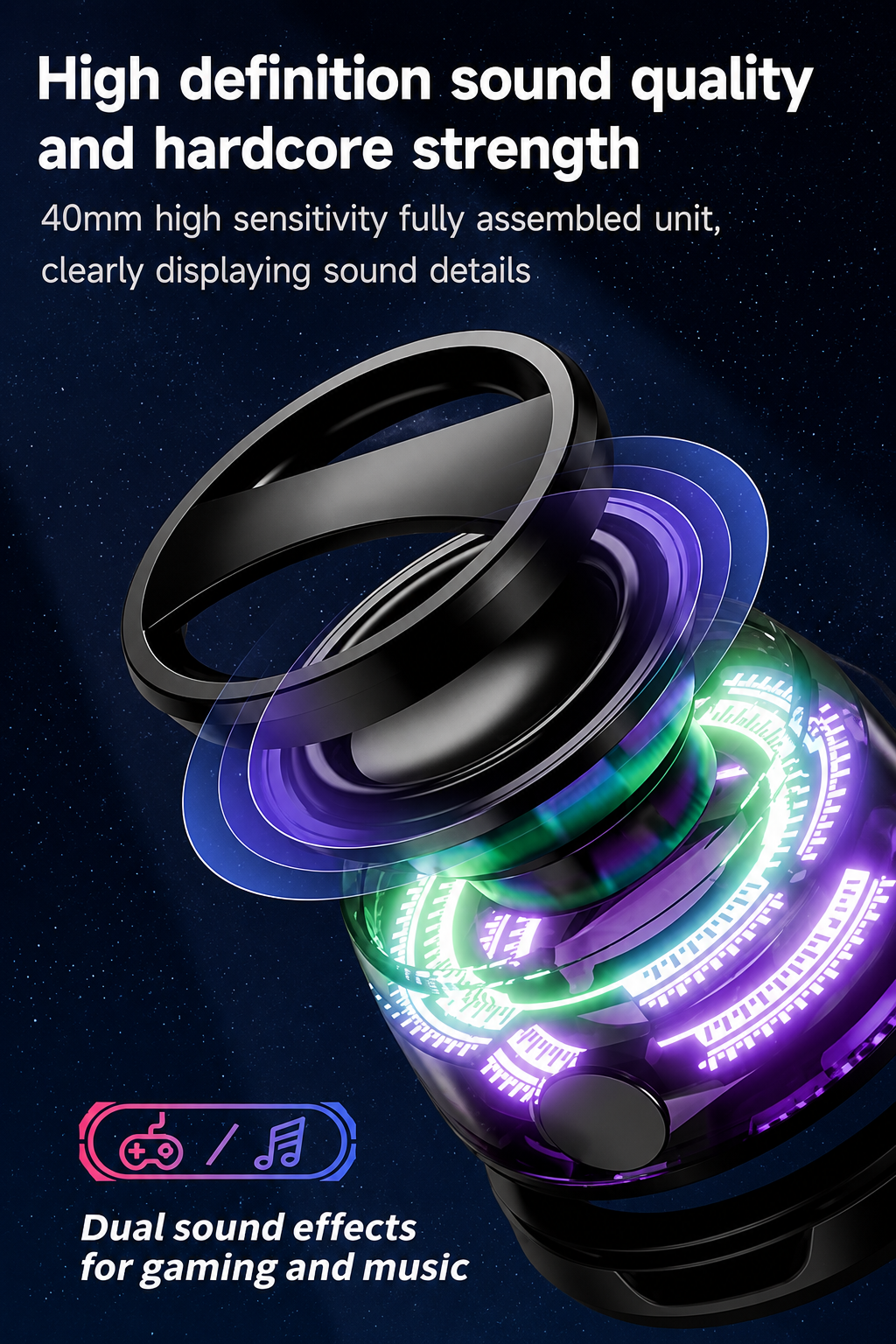 Portable G200 Bluetooth Speaker with RGB Light