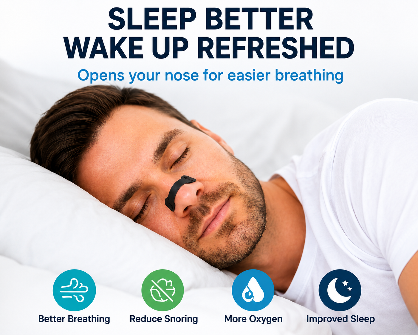 Magnetic Nasal Breathing Strips – Anti Snoring Nose Clip Starter Kit