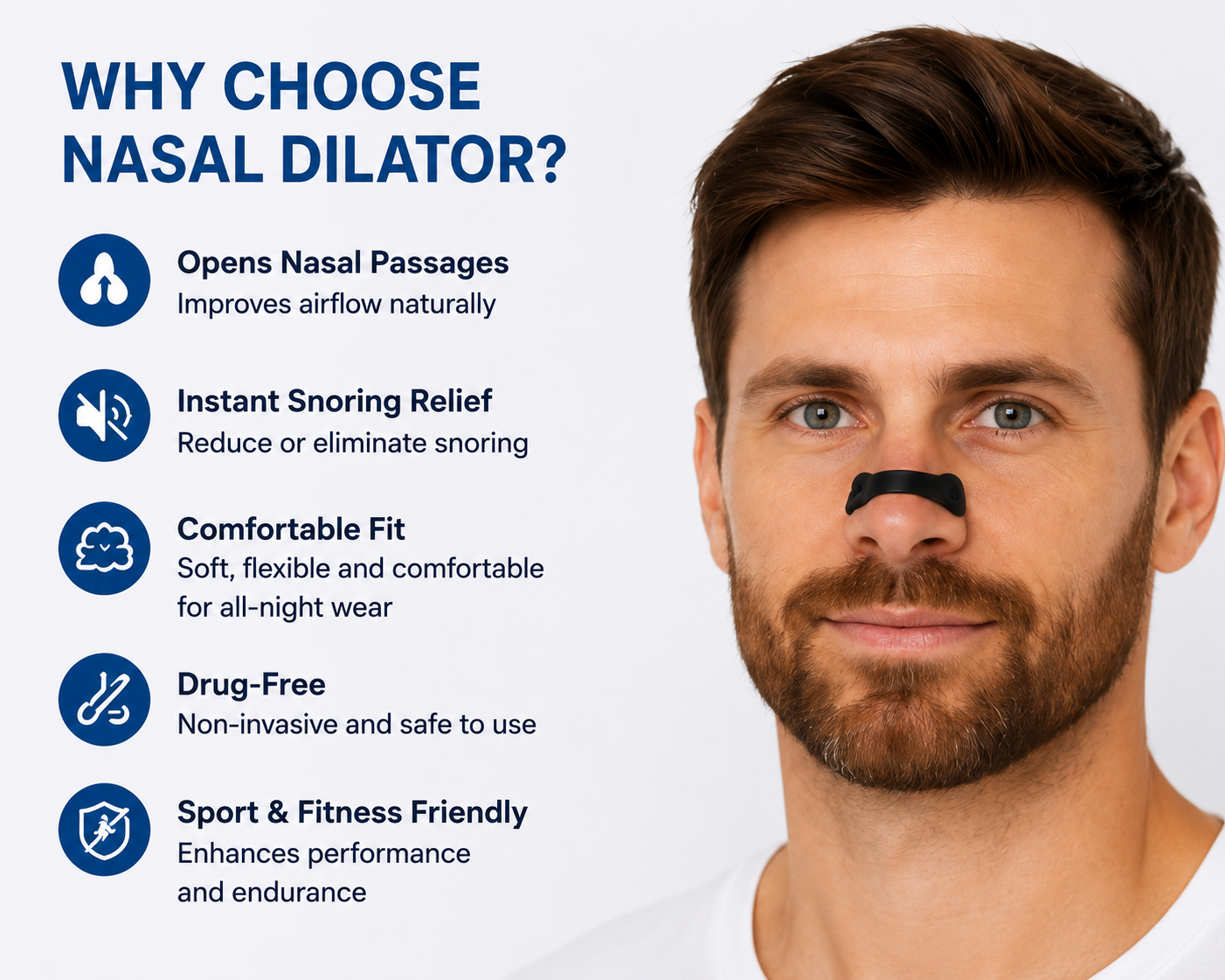 Magnetic Nasal Breathing Strips – Anti Snoring Nose Clip Starter Kit