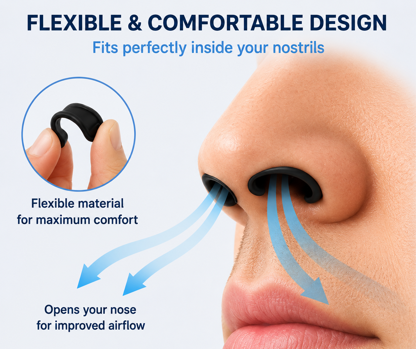 Magnetic Nasal Breathing Strips – Anti Snoring Nose Clip Starter Kit