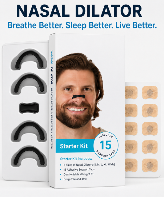 Magnetic Nasal Breathing Strips – Anti Snoring Nose Clip Starter Kit