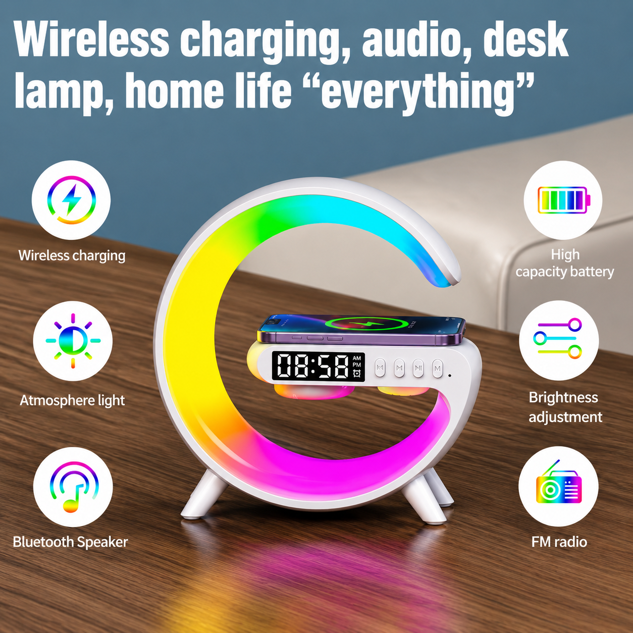 RGB Speaker Alarm Lamp