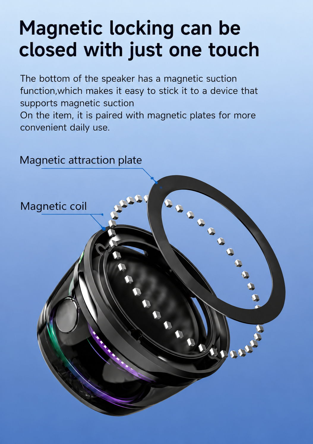 Portable G200 Bluetooth Speaker with RGB Light