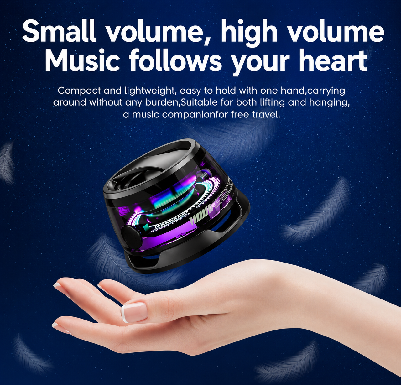 Portable G200 Bluetooth Speaker with RGB Light