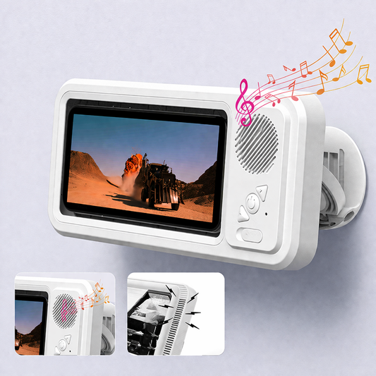 Waterproof Shower Phone Holder + Speaker – Safe, Smart & Hands-Free Use