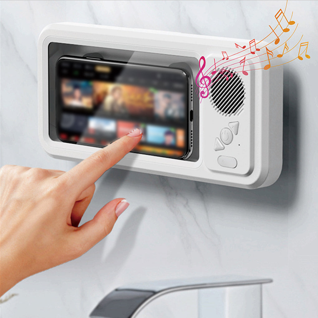 Waterproof Shower Phone Holder + Speaker – Safe, Smart & Hands-Free Use